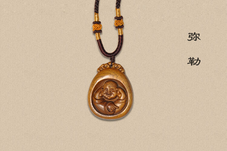 烏木金絲楠彌勒吊墜